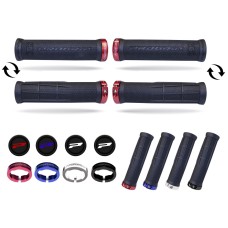 Грипси PROGRIP PG995 для ATV / гідроцикла / MTB (22+22MM, довжина 130MM) чорний з синім замком LOCK-ON (995-356)