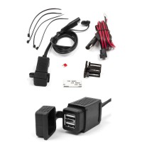 BIKETEC МОТОЦИКЛЕТНЕ ПОДВІЙНЕ USB ГНІЗДО КРІПЛЕННЯ НА КЕРМО - MUS08