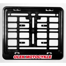 BIKETEC АКЦІЯ РАМКА ДЛЯ НОМЕРНОГО ЗНАКА СКУТЕР/SCOOTER КОЛІР ЧОРНИЙ З ЛОГОТИПОМ OLEK MOTOCYKLE