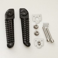 BIKETEC PARTS Комплект підніжок пасажира з кріпленнями Yamaha YZF R1 '02-11, YZF R6 '03-11 чорний