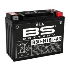 Акумулятор BS B50-N18L-A3 (Y50-N18L-A3) 12V 20AH 205X90X162 обслуговується - електроліт окремо 250A (2) UE2019/1148