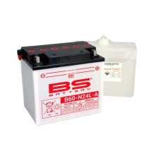 Акумулятор BS B60-N24L-A (Y60-N24L-A) 12V 28AH 184X124X175 обслуговується - електроліт окремо 280A (2) UE2019/1148