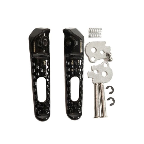 BIKETEC PARTS Комплект підніжок пасажира з кріпленнями Honda CBR 600RR / CBR 1000RR '03-14 чорний