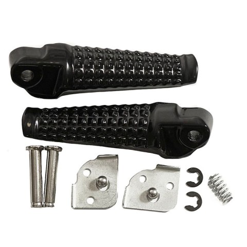 BIKETEC PARTS комплект підніжок пасажира з кріпленнями для Suzuki GSXR 600/750 '96-05, GSXR 1000 '01-04, чорний колір