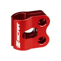 SCAR RACING КРІПЛЕННЯ ДЛЯ ГАЛЬМІВНОГО ШЛАНГА ПЕРЕДНЄ YAMAHA HONDA KAWASAKI SUZUKI FANTIC КОЛІР ЧЕРВОНИЙ