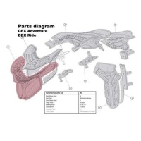 Змінна передня частина LEATT GPX ADVENTURE II розмір S (запасні частини)