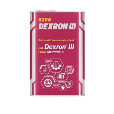 MANNOL DEXRON III AUTOMATIC PLUS - ТРАНСМІСІЙНА ОЛИВА 1Л - МЕТАЛЕВА КАНІСТРА (8206)