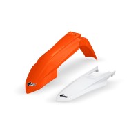 Комплект крил UFO KTM SX/SXF(SX-F) 125/250/300/350/450F 2023 OEM колір помаранчевий/білий (KT05009127, KT05010042)