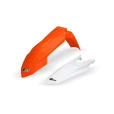 Комплект крил UFO KTM SX/SXF(SX-F) 125/250/300/350/450F 2023 OEM колір помаранчевий/білий (KT05009127, KT05010042)