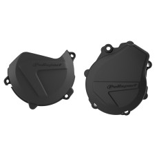 POLISPORT НАБІР ЗАХИСТУ КРИШКИ ГЕНЕРАТОРА, КРИШКИ ЗЧЕПЛЕННЯ ТА ЗАХИСТУ ВОДЯНОГО НАСОСА KTM EXC-F/XC-F 450/500 '17-'22; HUSQVARNA FE 450/501 '17-'22 КОЛІР ЧОРНИЙ (846700001+8460500001+8485000001)