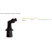 Ебонітовий ковпачок на свічку, чорний, довгий, універсальний, кут 120 градусів, різьба