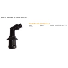 Ебонітовий ковпачок на свічку, чорний, довгий, універсальний, кут 120 градусів, різьба