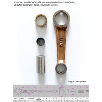 Шатун FLYWAY (PLATT) APRILIA AM6 (MINARELLI OLD MODEL) (Нижній палець довж. 30мм) (84-52-724)