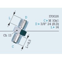 З'єднувач гальмівних шлангів FREN TUBO для Harley (B17026)