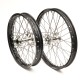 Комплектне заднє колесо REX WHEELS 18 дюймів 18-2,15 чорний обід/срібна маточина/срібні спиці/срібні ніпелі (вісь 20MM) для KTM EXC/SXF TPI, HUSQVARNA SX, SX-F, EXC, TC, TE (HIGH 3X підшипник)