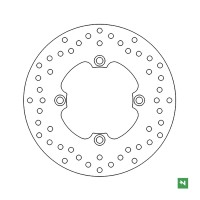 NEWFREN Гальмівний диск задній HONDA XL 600/650/700V TRANSALP '91-'07; CB 500 '97-'05; CB750 '92-'02; CB 900 HORNET '02-'07; BUELL '93-'10 (ВСІ 1200CCM) (240X105X5) (NG209)