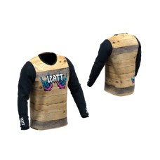 Велосипедна кофта LEATT MTB GRAVITY 3.0 JERSEY WOODY колір чорний/коричневий розмір S