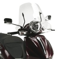 KAPPA Вітрове скло PIAGGIO BEVERLY 500 '03-'07, BEVERLY TOURER 125/250/300/400 '08-'10 (32 x 61,5 см) прозоре