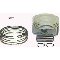 Комплект поршнів WOSSNER SEA DOO SPARK ACE '14-'19 (4T) (+0,50MM=74,50MM) (Поршень 74,44MM) (3шт) (Палець 17MM) (Поршень SEA DOO) 11.0:1