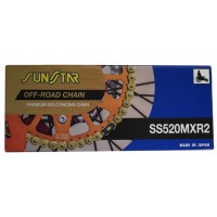 Ланцюг привідний SUNSTAR 520MXR2-116G для мотокросу до 500 см³, золотий (38,4KN) (520ERT3) відкритий + замок - замінює SS520MXR1-116G - MADE IN JAPAN - СПЕЦІАЛЬНА ПРОПОЗИЦІЯ