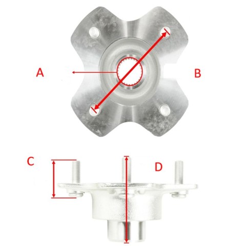 BRONCO ЗАДНЯ ЛІВА ПРОВІДНА СТУПИЦЯ КОЛЕСА HONDA TRX 420 '14-'21, TRX 500 '14-'19, TRX 520 '20-'21 (OEM: 42620-HR3-A20)