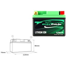 Літій-іонний акумулятор ELECTHIUM з індикатором заряду HJT5S-FP (113X70X85) (YTZ5S, YTX4L-BS, YTX5L-BS) (ВАГА 0,5КГ)