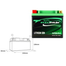 Літій-іонний акумулятор ELECTHIUM з індикатором заряду HJT12B-FP-S (150x65x130) (YT12B-BS, YT14B-BS, YB16AL-A2) (вага 1,1 кг)