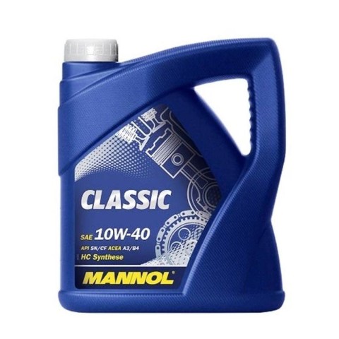 Моторна олива MANNOL 10W40 CLASSIC SN/CH-4 5 ЛІТРІВ (7501) (ПІВСИНТЕТИЧНА)