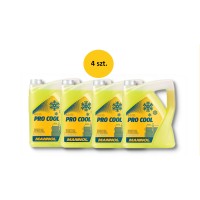 Охолоджувальна рідина MANNOL PRO COOL 5L для мотоциклів (-40°C/+135°C) готова до використання - комплект 4 штуки