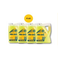 Охолоджувальна рідина MANNOL PRO COOL 5L для мотоциклів (-40°C/+135°C) готова до використання - комплект 4 штуки