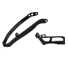 UFO комплект ковзун + напрямна ланцюга Yamaha YZF 450 '23-'25, YZF 250 '24-'25 чорний (YA04898001 + YA04806001)