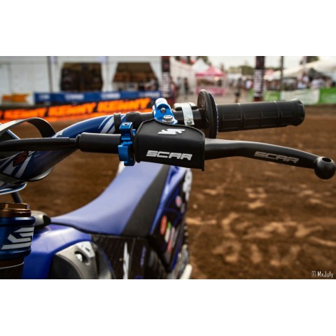 SCAR RACING важіль зчеплення (ручка) з кріпленням комплект чорний/синій