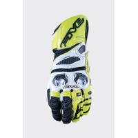 Шкіряні спортивні рукавички FIVE GLOVES RFX2 колір чорний/жовтий флуо розмір 9 (M)