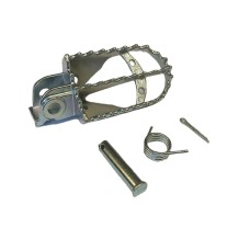 BUZZETTI ПІДНІЖКА ЛІВА СТОРОНА PEGI KTM LC/EXC/SX/SMR (НЕРЖАВІЮЧА СТАЛЬ У КОМПЛЕКТІ З МОНТАЖНИМ НАБОРОМ: 1 ПРУЖИНА, 1 ШТИФТ, 1 ШАЙБА, 1 ЗАКОЛОТКА)