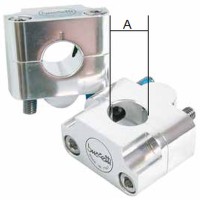 BUZZETTI КРІПЛЕННЯ / ПЕРЕХІДНИК / ПІДЙОМНИК КЕРМА З 22ММ НА 28ММ КОЛІР СРІБНИЙ