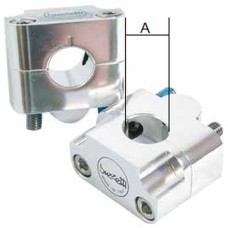 BUZZETTI КРІПЛЕННЯ / ПЕРЕХІДНИК / ПІДЙОМНИК КЕРМА З 22ММ НА 28ММ КОЛІР СРІБНИЙ