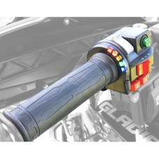 KOSO підігріваючі ручки з контролером і підігрівачем великого пальця для ATV/снігохода (22MM + 22MM, 7/8 ДЮЙМА + 7/8 ДЮЙМА) ДОВЖИНА 130ММ 5 РІВНІВ НАГРІВУ