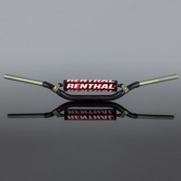 Кермо RENTHAL 1,1/8 ДЮЙМА (28,6MM) MX TWINWALL 990 HANDLEBAR ЧОРНЕ YAMAHA YZ '07-'23 / YZF '07-'17 З ПІДКЛАДКОЮ КОЛІР ЧОРНИЙ З ГУБКОЮ