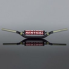Кермо RENTHAL 1,1/8 ДЮЙМА (28,6MM) MX TWINWALL 990 HANDLEBAR ЧОРНЕ YAMAHA YZ '07-'23 / YZF '07-'17 З ПІДКЛАДКОЮ КОЛІР ЧОРНИЙ З ГУБКОЮ