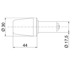 BUZZETTI КІНЦЕВИКИ/ВАНТАЖІ НА КЕРМО ДІАМЕТР 17,5ММ КОЛІР ЧОРНИЙ