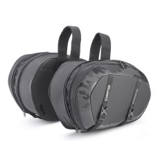 KAPPA РОЗШИРЮВАНІ БІЧНІ СУМКИ (КОФРИ) УНІВЕРСАЛЬНІ K'DRIFTER 40-52L (ПАРА) (ВИС. 34СМ X ГЛ. 10-15СМ X ДОВЖ. 52СМ) КОЛІР СІРИЙ