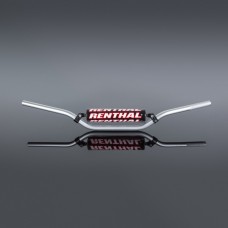 Кермо RENTHAL 7/8 дюйма (22 мм) MX HANDLEBAR чорне VINTAGE DESERT з подушкою, колір сріблястий з губкою