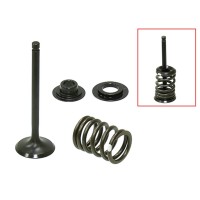 PSYCHIC ВПУСКНІ КЛАПАНИ (КОМПЛЕКТ КЛАПАНІВ З ПРУЖИНАМИ ТА ШАЙБАМИ) HONDA CRF 110 F '13-'23 СТАЛЕВИЙ (MX-09558IK) (25,5X4,98X76,6MM)