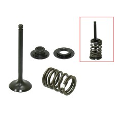 PSYCHIC ВПУСКНІ КЛАПАНИ (КОМПЛЕКТ КЛАПАНІВ З ПРУЖИНАМИ ТА ШАЙБАМИ) HONDA CRF 110 F '13-'23 СТАЛЕВИЙ (MX-09558IK) (25,5X4,98X76,6MM)