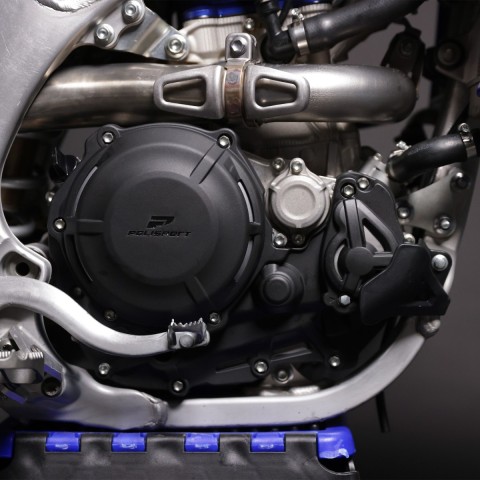 POLISPORT НАБІР ЗАХИСТУ КРИШКИ ГЕНЕРАТОРА ТА КРИШКИ ЗЧЕПЛЕННЯ НАСОСУ ВОДИ YAMAHA YZ 450F '23-'25; WR 450F '24-'25 КОЛІР ЧОРНИЙ