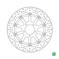 NEWFREN ПЛАВАЮЧИЙ ГАЛЬМІВНИЙ ДИСК ПЕРЕДНІЙ SUZUKI GSXR600/750 '97-'03; GSXR1000 '00-'04; TL1000; GSXR1300 HAYABUSA '99-07; GSX 1400 '02-07 (320x69x5)
