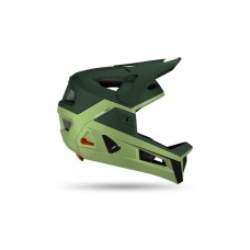 Велошолом MTB / E-BIKE UFO DEFCON-TWO зі знімною щелепою, колір зелений/хакі, розмір L/XL - колекція 2024