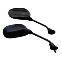 Універсальне дзеркало для скутерів GZ овальне ліве і праве (комплект) різьба M8 колір чорний