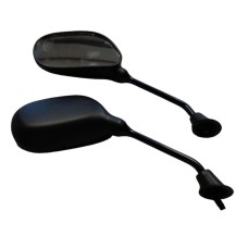 Універсальне дзеркало для скутерів GZ овальне ліве і праве (комплект) різьба M8 колір чорний