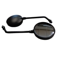 Універсальні круглі дзеркала комплект ліве і праве (комплект) різьба M10 чорний колір